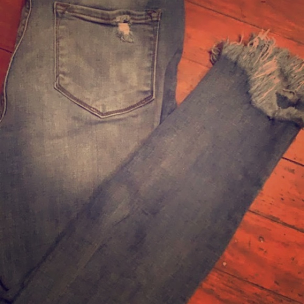 Distressed jeans